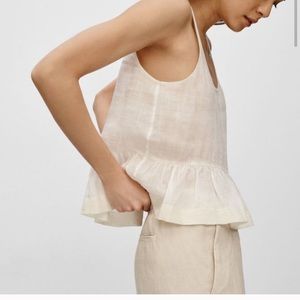 Wilfred blue 100% linen top